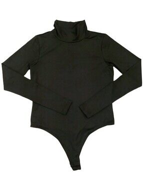 Smash + Tess Long Sleeve Turtleneck Black Bodysuit Small